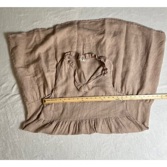 Le Raganne Womens Italian Linen Midi Dress Sz L Dusty Lavender Beach Cottagecore - Picture 6 of 8